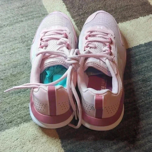 Under Armour Woman's Charged Assert 9 Marble 'Pink White' Size 9.5 - Picture 4 of 5